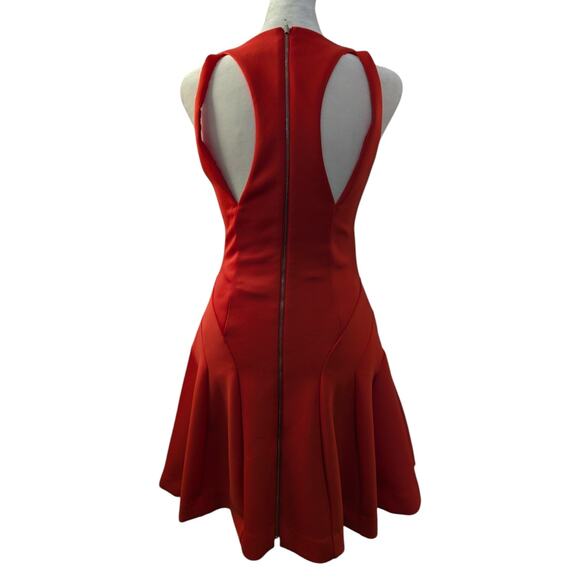 Blessed are the Meek Bonfire Orange Cutout Futuristic Mini Dress Medium - Picture 4 of 9